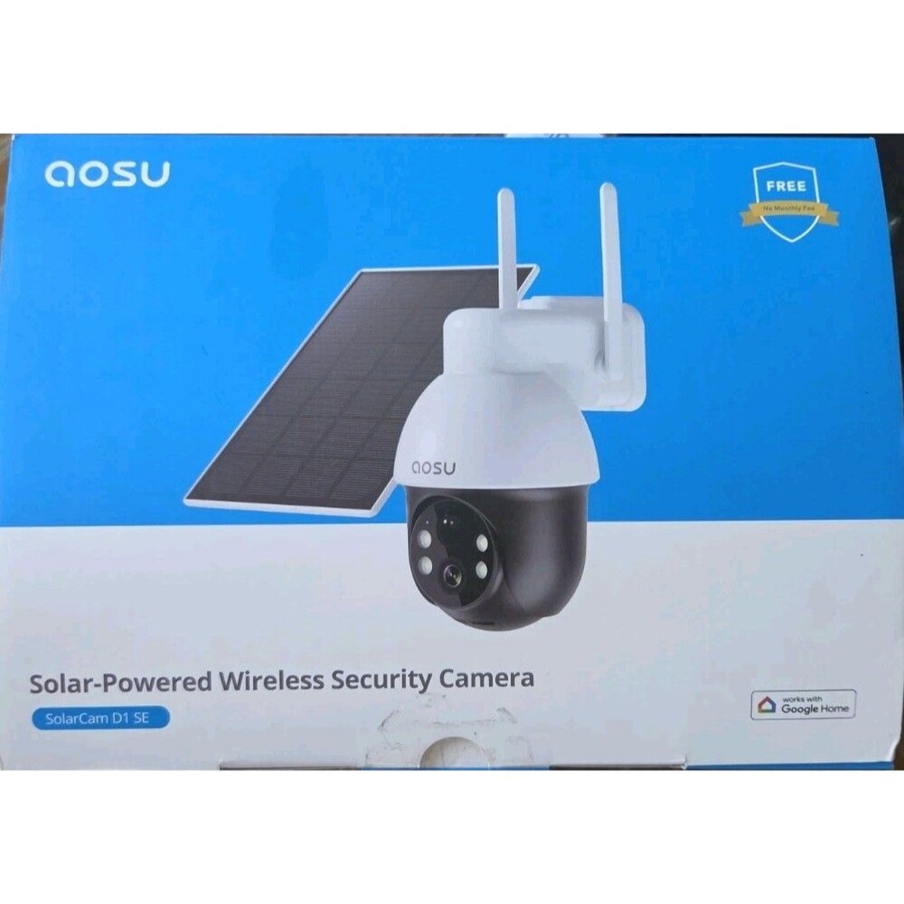 AOSU Solar Security Outdoor Camera D1 Classic Wireless Excellent With Box